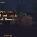 Steakhouse website design showcasing premium steak dish.